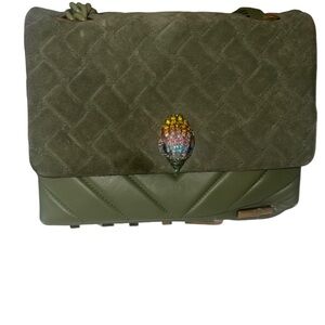Olive Green Quilted Shoulder Bag